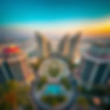 Aerial perspective highlighting Binghatti Orchid's prime location in Dubai