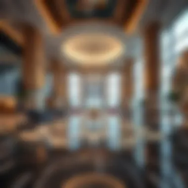 Luxury Interior of Dunya Tower's Lobby The interior lobby of Dunya Tower reflecting luxury and elegance in its design.