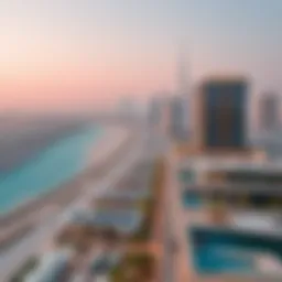 Stunning view of Emaar Beachfront Seapoint skyline