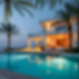 Luxurious beachside villa in Dubai