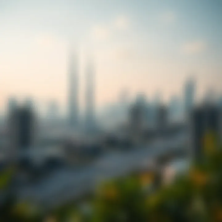 Magnificent skyline of Dubai featuring luxury properties