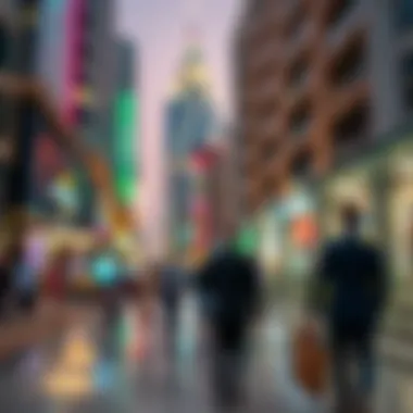 Business Activity at مركز مدينة زايد التجاري A vibrant scene depicting business activities within the commercial hub.