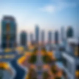 Stunning skyline view of Emaar Hills showcasing modern architecture