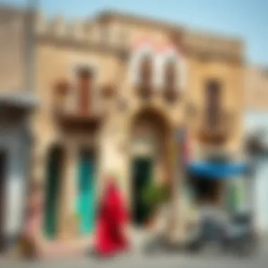 Al Fahidi Historical Neighborhood Vibrant atmosphere at the Al Fahidi Historical Neighborhood showcasing traditional architecture