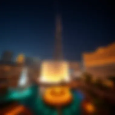 Burj Khalifa Stunning View Stunning view of the Burj Khalifa from the Dubai Fountain area
