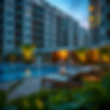 Greenside Residence Amenities Amenities available at Greenside Residence including pool and garden areas