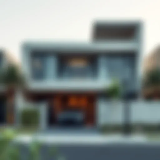 Stunning exterior view of Greenside Residence showcasing modern architecture