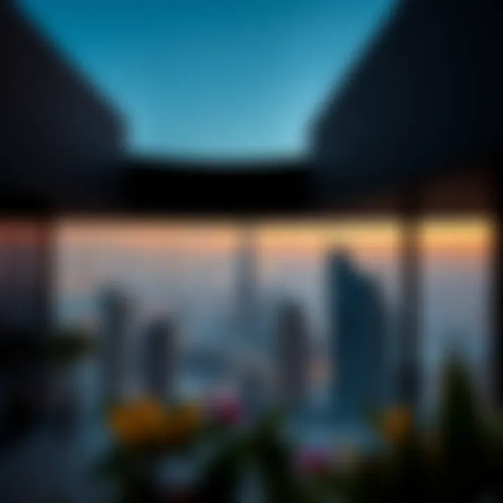 Panoramic view of Dubai skyline from Lulu Residence