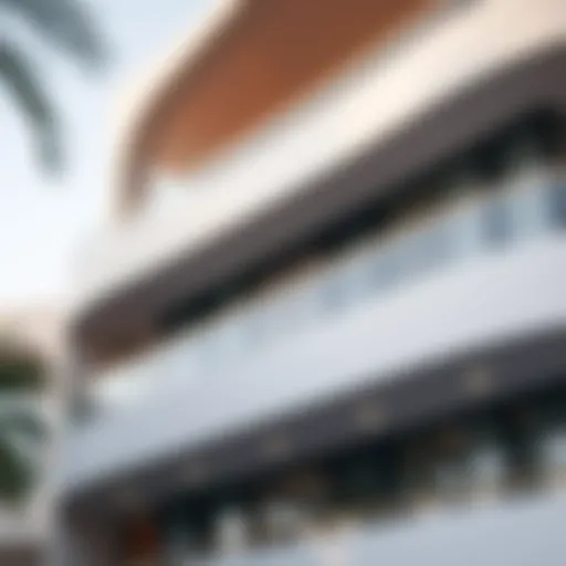 Architectural detail of مركز زايد الظيت showcasing its contemporary design