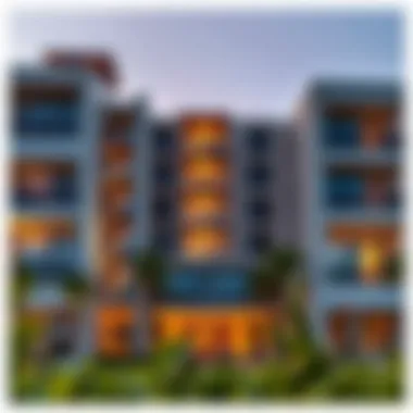 Modern architectural design of luxury apartments