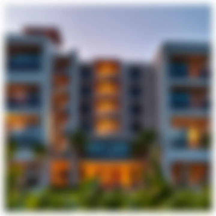 Modern architectural design of luxury apartments