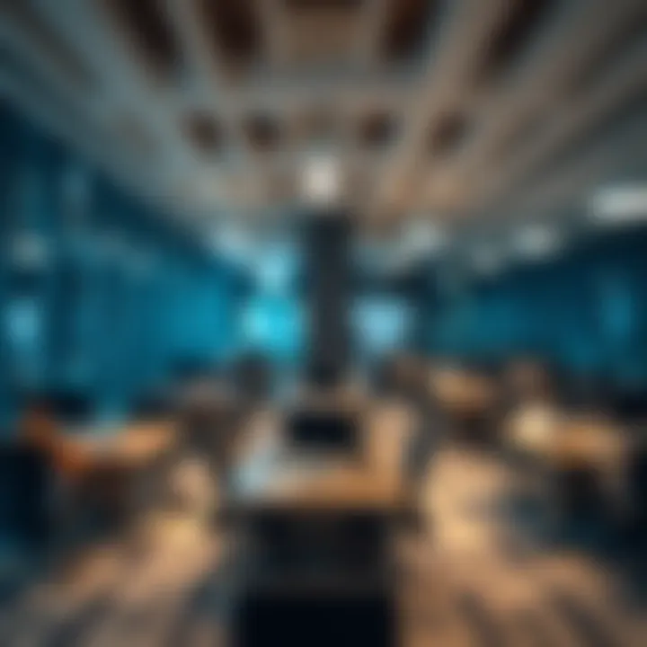 Interior shot highlighting the dynamic workspace within the Crystal Business Center