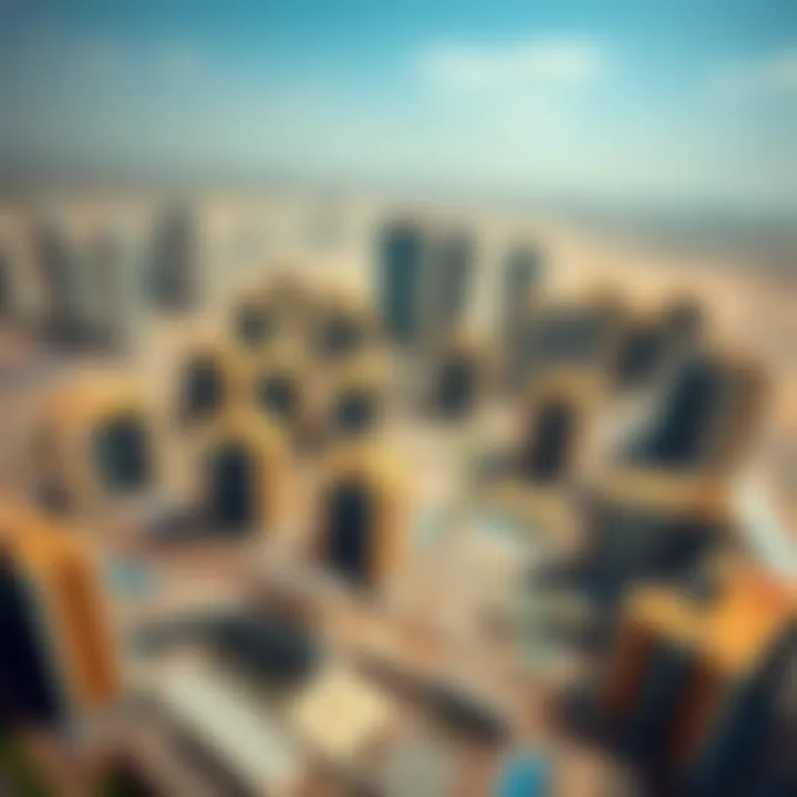 Aerial view of a real estate development site in Dubai