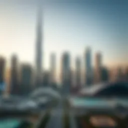 Dubai skyline featuring iconic skyscrapers