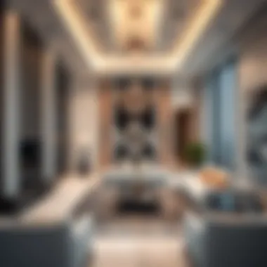 Luxury High-Rise Apartment Interior Interior of a luxury high-rise apartment in Dubai