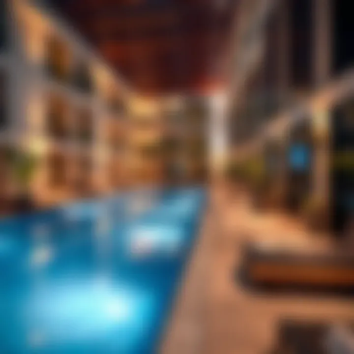 Amenities in budget accommodation like pools and gyms