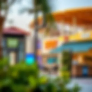 Commercial area showcasing local amenities in Happy Valley Al Barsha