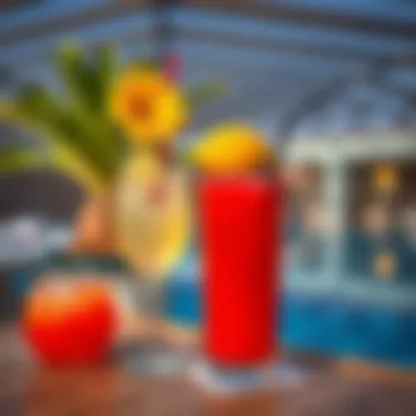 Exquisite Refreshments for a Relaxing Day Refreshing cocktails served at the Jumeirah Zabeel Saray pool bar
