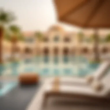 Indulgent Comfort by the Water Luxurious lounge chairs and cabanas by the poolside
