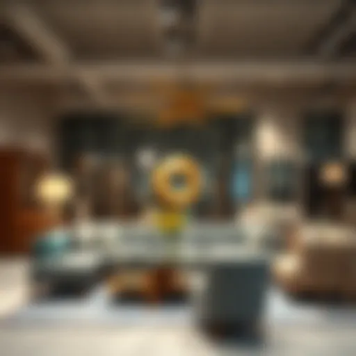 A vibrant display of contemporary furniture in Karama