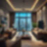 Modern apartment living room in Al Shahama