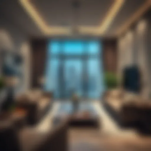 Modern apartment living room in Al Shahama