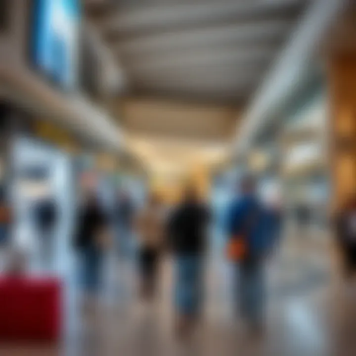 Visitors exploring various shopping options